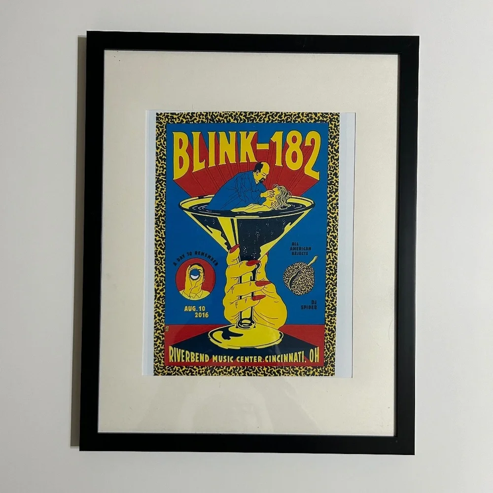 Framed Retro Concert Print 11x14 NWOT